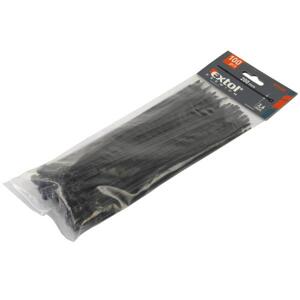 EXTOL 8856154 - Pásky sťahovacie čierne, 2,5x150mm, 100ks, O35mm, 8kg, nylon PA66