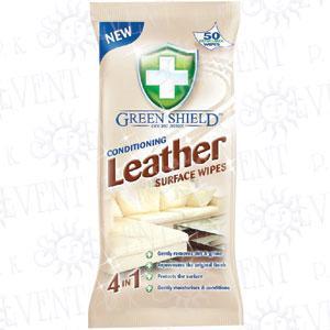 Green Shield 196998 - Vlhčené čistiace utierky na kožu 50ks