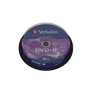 Verbatim DVD+R 10ks, 4.7GB 16x 43498 - DVD disk
