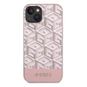 Guess PU G Cube MagSafe Zadný Kryt pre iPhone 15, pink 57983116699