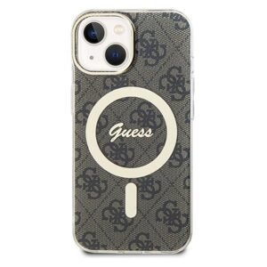 Guess IML 4G MagSafe Zadný Kryt pre iPhone 15, brown 57983116693