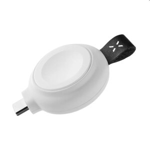 FIXED Orb Magnetický nabíjací adaptér pre Apple Watch s podporou rýchlonabíjania, MFi, biely