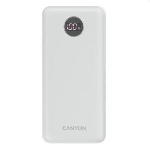Powerbank Canyon s digitálnym displejom 1xUSB-C/ 2x USB-A 20000, biela CNE-CPB2002W