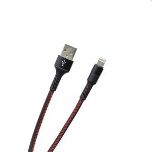 MobilNET Dátový a nabíjací kábel USB/Lightning, 2A, 1m, čierny KAB-0118-USB-LIGHT