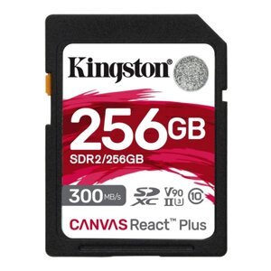 Kingston Canvas React Plus 256 GB SDXC UHS-II U3 V90, R300, W260