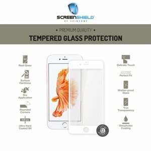Ochranné temperované sklo Screenshield 3D pre Apple iPhone 7 - Full Cover Metalic White - Doživotná záruka APP-TGFCWMFIPH7-D