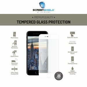 Ochranné temperované sklo Screenshield 3D pre Apple iPhone 8 Plus - Full Cover White - Doživotná záruka APP-TG3DWIPH8P-D
