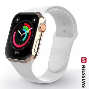 Swissten silikónový remienok pre Apple Watch 38-40, biely