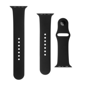 Set silikónových remienkov FIXED Silicone Strap pre Apple Watch 38/40/41 mm, čierny FIXSST-436-BK