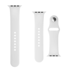 Set silikónových remienkov FIXED Silicone Strap pre Apple Watch 42/44/45 mm, biely FIXSST-434-WH