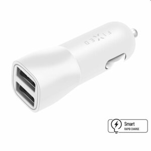 FIXED Autonabíjačka Smart Rapid Charge 2x USB, 15W, biela FIXCC15-2U-WH