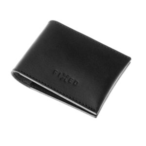 Kožená peňaženka FIXED Smile Wallet so smart trackerom FIXED Smile Pro, čierna