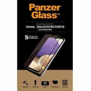 Ochranné temperované sklo PanzerGlass Case Friendly pre Samsung Galaxy A13/A13 5G/M23 5G/M33 5G, čierne 7306