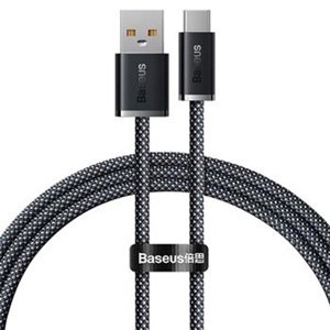 Baseus rýchlo nabíjací dátový kábel USB/USB-C 1 m, sivý 57983110059