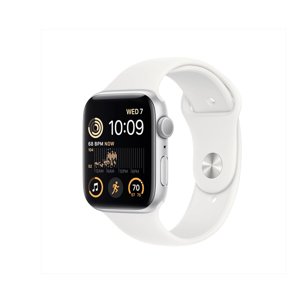 Apple Watch SE GPS 40mm Silver Aluminium Case with White Sport Band - Regular MNJV3CS/A