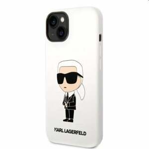 Zadný kryt Karl Lagerfeld Liquid Silicone Ikonik NFT pre Apple iPhone 14 Plus, biele 57983112380