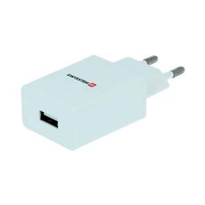 Swissten sieťový adaptér Smart IC 1x USB 1A Power s dátovým káblom USB/Lightning 1,2 M, biele 22067000