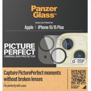 PanzerGlass ochranný kryt objektívu fotoaparátu pre Apple iPhone 15/15 Plus 1136