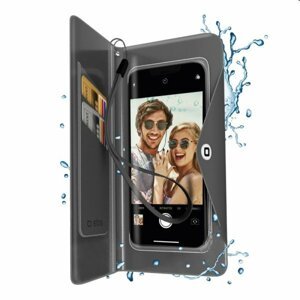 SBS Splash-resistant transparent universal case 6,8'', black - OPENBOX (Rozbalený tovar s plnou zárukou) TEWATERWALK