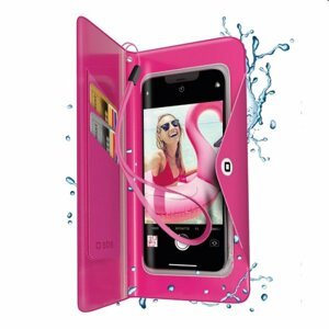 SBS Splash-resistant transparent universal case 6,8'', pink - OPENBOX (Rozbalený tovar s plnou zárukou) TEWATERWALP