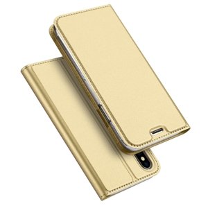 DUX Knižkové puzdro Apple iPhone XS Max zlaté